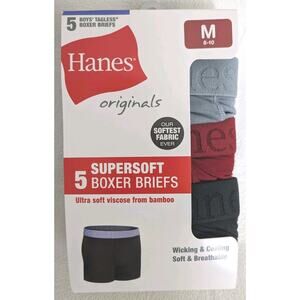 Hanes Boys Boxer Briefs 5 Pack Medium 8-10 Multicolor